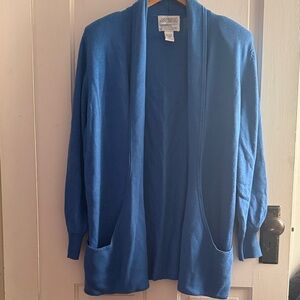 Vintage Blue Open Front Cardigan